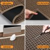 Marlow Kitchen Mat 2PCS Non Slip Woven Rubber Floor Mat Absorbent Runner Brown