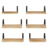 Levede Floating Shelves 6 Set Wood Shelves for Wall Brown Modern Storage Home