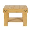 Levede Bamboo Stool Footrest Bathroom 2-Tier Shower Stool Bench Shoe Rack Seat