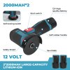 Traderight Mini Cordless Angle Grinder 2 Battery Charger Polishing Cutting 12V