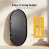 Yezi Wall Mirror 50x70cm Oval Bathroom Bedroom Vanity Make-up Mirror Aluminium