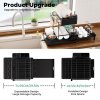 TOQUE Kitchen Dish Drainer Rack Extendable