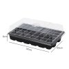 TOQUE Seed Trays 5Pc Clear View With Lids 40 Cell Propagators For Plants Black