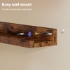 Levede Wall Shelves Set of 3 Floating Shelves High Edges For Living Room Brown