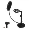 Levede Desktop Microphone Stand Adjustable Mic Clip Desk Pop Filter Shock Mount
