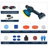 Traderight Cordless Car Polisher Buffer Sander Polishing Machine with 2 Battery