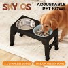 Skylos Elevated Dog Bowls 2 Stainless Steel Bowls and 1 Slow Feeder Bowl