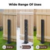 Traderight Fence Post Repair Stakes Kit Powder-Coated Metal Garden Fence Support