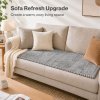 Marlow Corduroy Sofa Cover Pet Friendly Non Slip Washable 70 x 180cm Light Grey