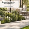 Mountview Fence Dog Fence Outdoor Garden Fence 5Pc Rustproof Steel Yard Black