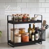 Levede Bathroom Organiser Countertop 2 Tier Perfume Skincare Storage Shelf Black