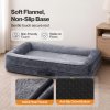 Skylos Large Dog Bed Orthopedic Dog Bed Egg Foam Bolster Sofa Gray Household