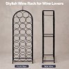 Levede Wine Rack 23 Bottles Freestanding Storage Organiser Stand Home Black