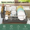 Toque Dish Drainer Drying Rack Stainless Steel Plate Cutlery Holder Drip Tray