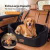Skylos Dog Car Seat Large Booster Bed for Cars Travel SUV Black Soft Oxford