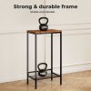 Levede Industrial Side Table Wood 2-Tier Storage Shelf End Table for Living Room