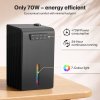 Spector Dehumidifier with Auto Off &Coloured LED Light in Black Colour, 3.2L