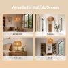 Emitto Lamp Shade Boho Paper Rope Light Shade Metal Frame for Bedroom Yellow