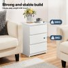 Levede Bedside Tables Side End Table White 3 Drawers Modern Storage Cabinet