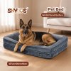 Skylos Large Dog Bed Orthopedic Dog Bed Egg Foam Bolster Sofa Gray Household