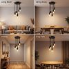 Emitto Ceiling Lights 5 Lights Flush Fitting Pendant Lamp E27 Base Black