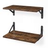 Levede Floating Shelves Wall Mounted Shelf Set of 2 Rustic Storage Shelves 39cm