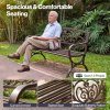 Levede Garden Bench,Butterfly Cast Iron Outdoor Bench,300kg Metal,Bronze
