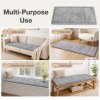 Marlow Corduroy Sofa Cover Pet Friendly Non Slip Washable 70 x 180cm Light Grey