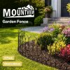 Mountview Fence Dog Fence Outdoor Garden Fence 5Pc Rustproof Steel Yard Black