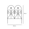 Mountview Fence Dog Fence Outdoor Garden Fence 5Pc Rustproof Steel Yard Black