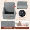 Skylos Dog Booster Car Seat Portable Travel Carrier Bed Basket Pet Puppy Grey