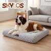 SKYLOS Large Dog Bed Plush Soft Rose Velvet Non-Slip Pet Crate Keneel Mat 4XL