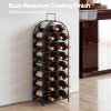 Levede Wine Rack 23 Bottles Freestanding Storage Organiser Stand Home Black