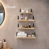 Levede Wall Mounted Floating Shelves Set of 4 Rustic Display Shelf Solid Wood