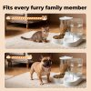 Skylos 2 Packs Automatic Food Feeder Waterer Set 3.2L Plastic Dispenser Dog Cat