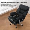 Executive Office Chair Heavy Duty Wide Spring Cushion Recliner Footrest 150kg