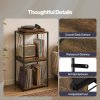 Levede Retro Record Player Stand 3 Tier Storage for Vinyl Records Brown