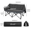 Levede Folding Double Camping Chair 2 Seater Outdoor Sofa Chair Heavy Duty 300KG