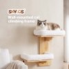 Skylos Cat Wall Shelves 2 Platform Steps Rubber Wood for Cat Climbing White