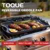 Toque Reversible Cast Iron Griddle Plate Non-Stick Grill Skillet Kitchen 50.5cm