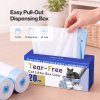 Skylos Cat Litter Bags Auto Scoop Bin Liners Heavy Duty Drawstring 40 Pack Blue