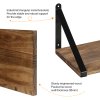 Levede Floating Shelves Wall Mounted Book Shelves for Wall Set of 3 Natural