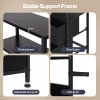 Levede Bedside Table with Charging Station,LED Light 2 Drawers Storage Black