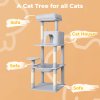 Skylos 143cm Cat Tree Multilevel Scratching Post Climbing Tower Activity Centre