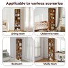 Levede Slim Bookcase Tall Bookshelf 6 Tier Adjustable Shelf Living Room Walnut