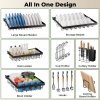 TOQUE Dish Drainer Rack Over the Sink Dish Drying Rack