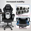 Levede Office Desk Chair PU Gaming Recliner Adjustable Height Swivel Black