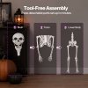 Yezi Halloween Skeleton Life Size Posable Jointed Decoration Haunted House White