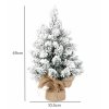 Santaco Christmas Tree Mini 49cm Snow Flocked PVC LED Tabletop Desk Xmas White