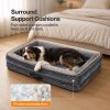 Skylos Large Dog Bed Orthopedic Dog Bed Egg Foam Bolster Sofa Gray Household